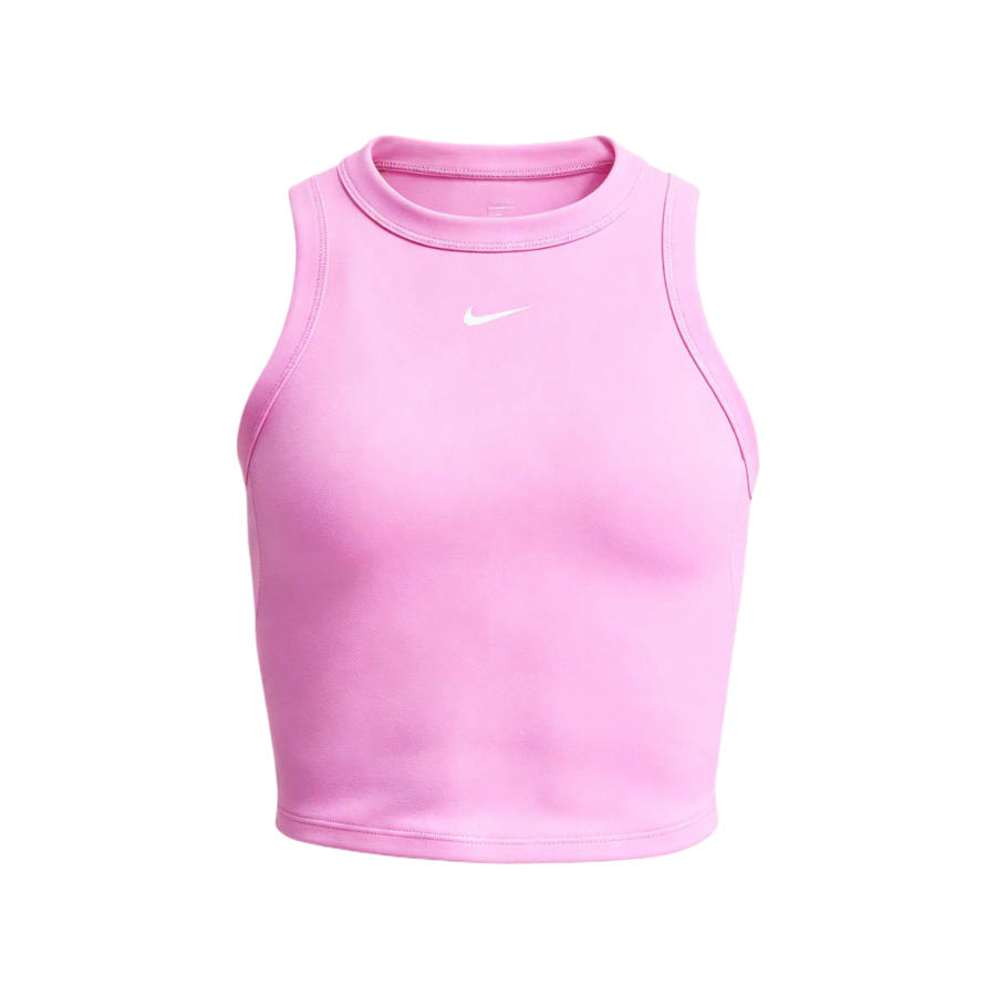 Nike Nike Dri Fit One Sleeveless Sports Shirts Women's Pink Rise/White Crew Neck