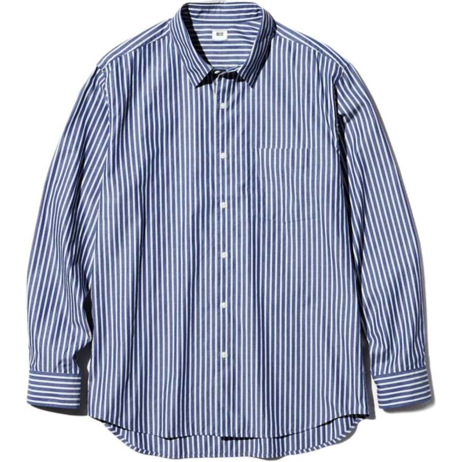 UNIQLO SS26 Shirts Unisex 68 Dark Blue Lapel Moderate