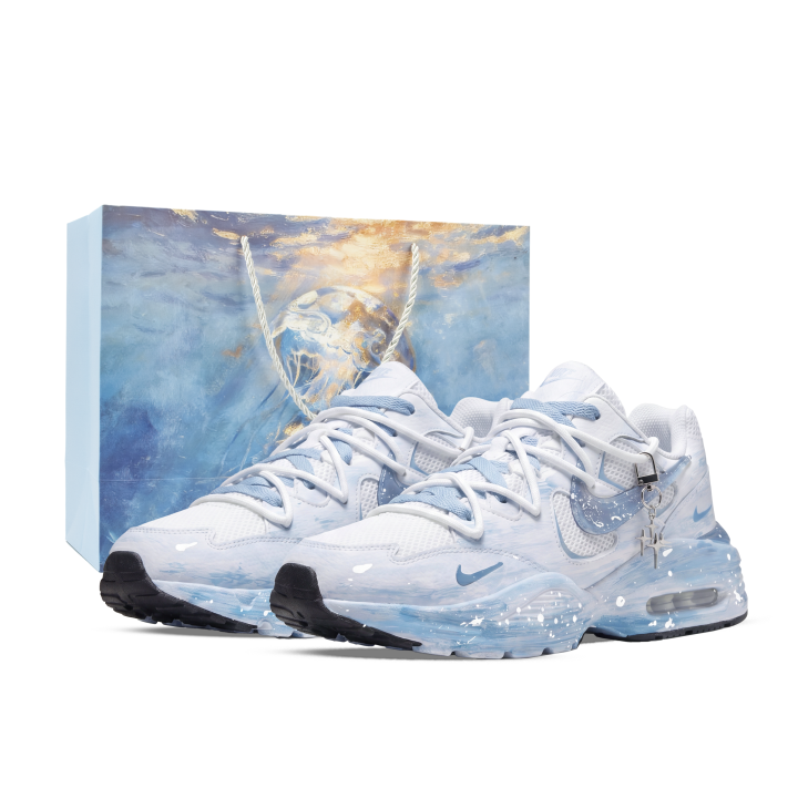 Nike Nike Air Max Fusion Skateboard Shoes Unisex Low Top White/Blue