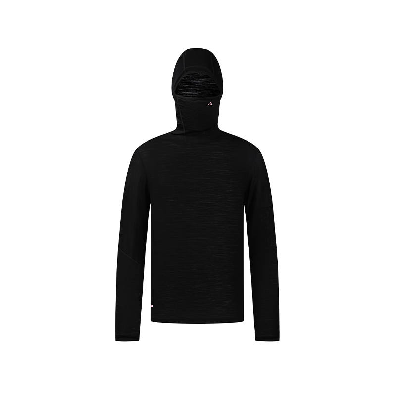 FILA Explorer T Shirts Men's Chic Black Hooded Non Detachable Moderate Straight Fit
