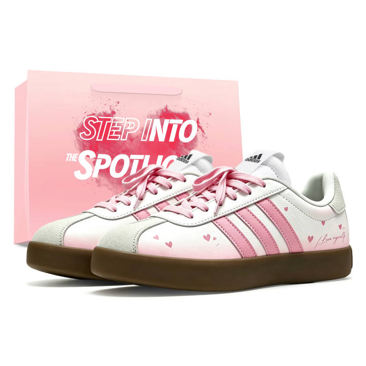 Adidas Adidas VL COURT 3.0 German Army Trainers Women's Low Top Pink White