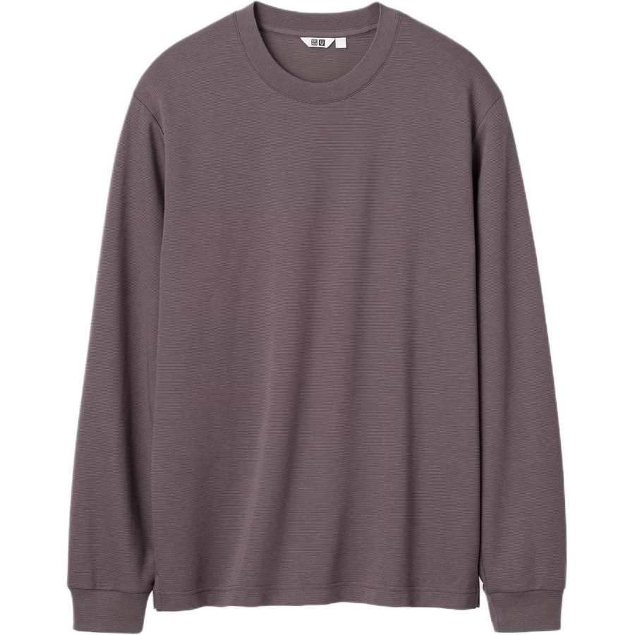 UNIQLO T Shirts Men's Purple Crew Neck