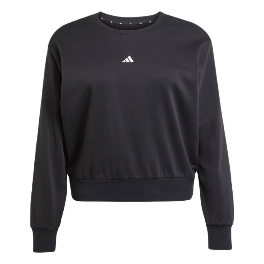 Adidas Adidas Sweatshirts Women's Black White Crew Neck Moderate Straight Fit