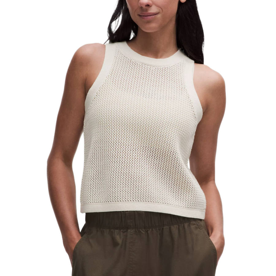 Lululemon Tank Tops Women's Light Ivory White/LTIV Crew Neck
