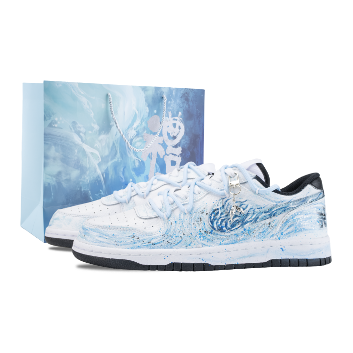 Nike Nike Big Skateboard Shoes Men's Low Top White/Blue