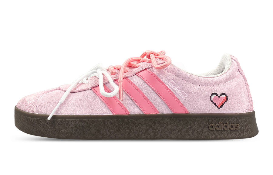 Adidas Neo VL Court 2.0 Skateboard Shoes Unisex Low Top Pink/Brown