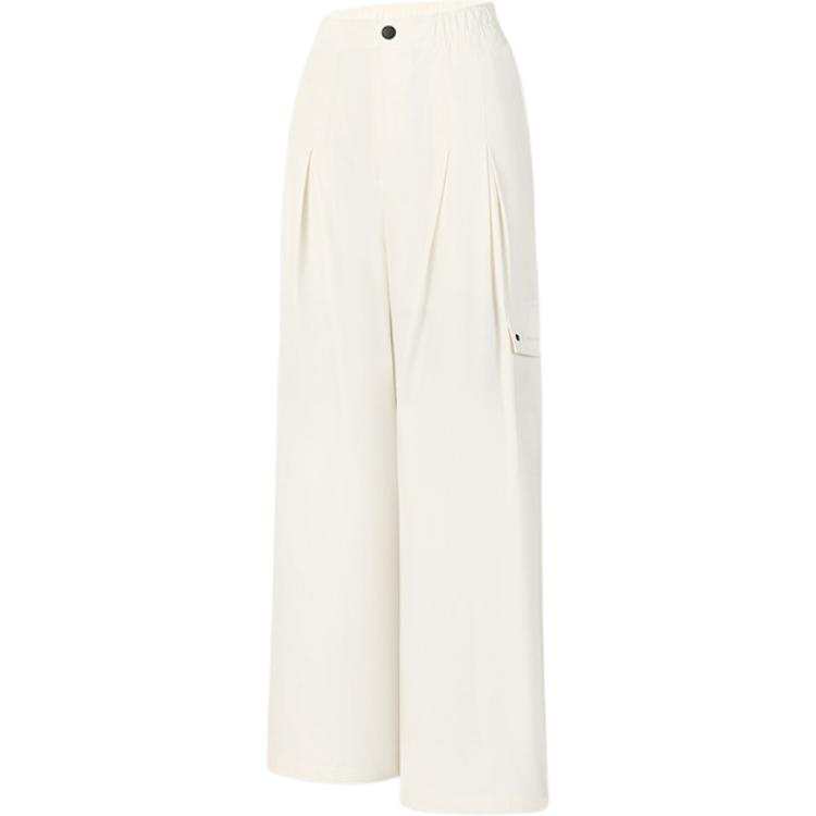 FILA Knitted Sweatpants Women's Titanium White IV Moderate Wide Leg Pants