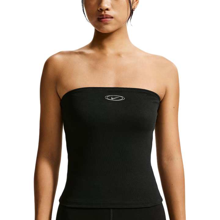 Nike Nike Sportswear Strapless Tops Women's Black/Metallic Silver Moderate Other