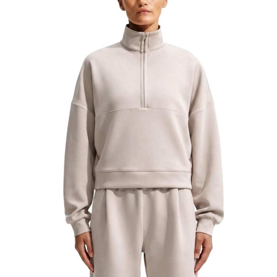 Nike Nike Sweatshirts Women's Cream II/Cream II/Preppy Gray Stand Collar Moderate