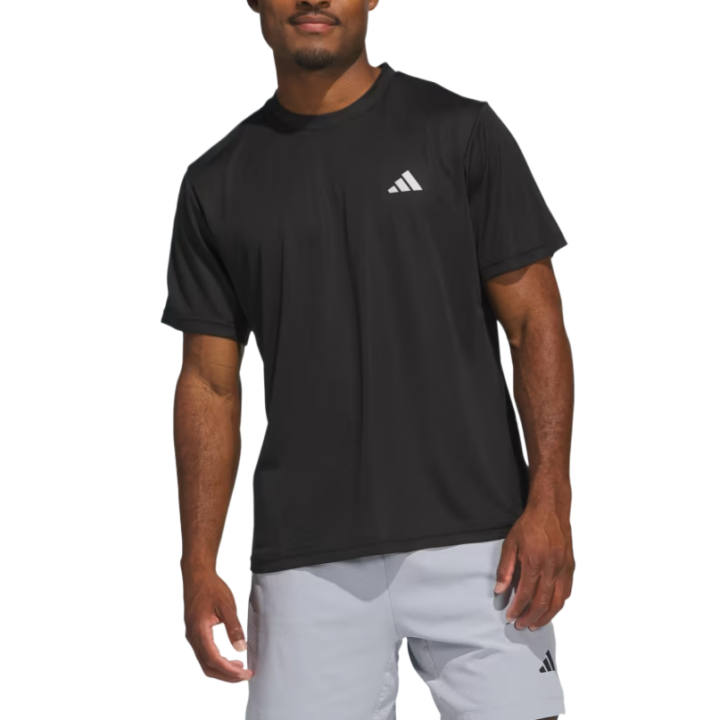 Adidas Adidas T Shirts Men's Black/Reflective Silver Crew Neck Moderate Straight Fit