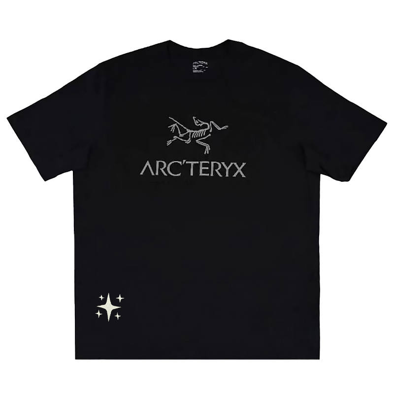 Arcteryx KRAGG T Shirts Men's Black/Black Crew Neck Moderate