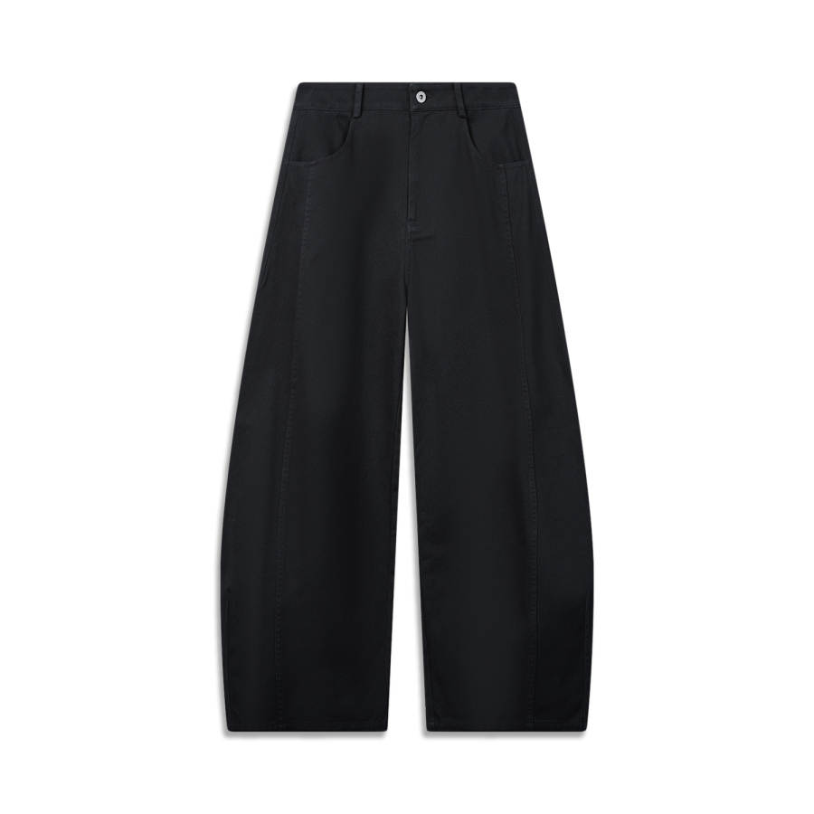 Li-Ning Li Ning Sports Life Collection Casual Pants Women's Black Moderate Straight Fit Pants