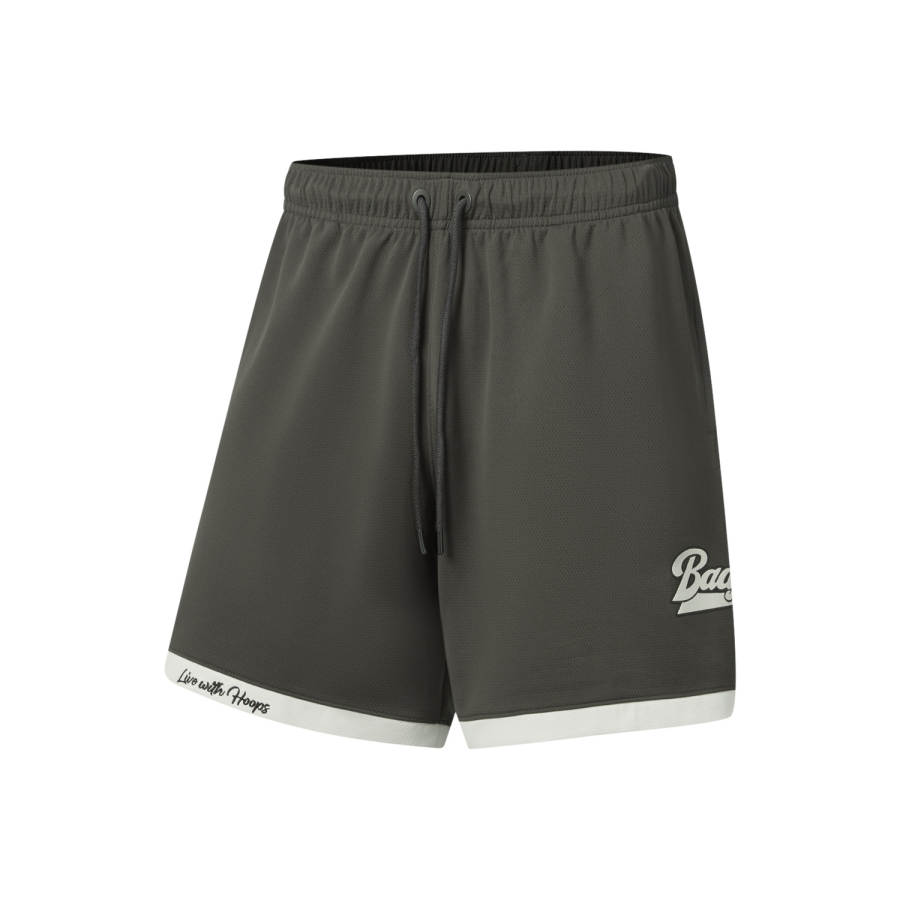 Li-Ning Li Ning Basketball Collection Basketball Shorts Men's Obsidian Gray/White Birch Gray Moderate Straight Fit Pants