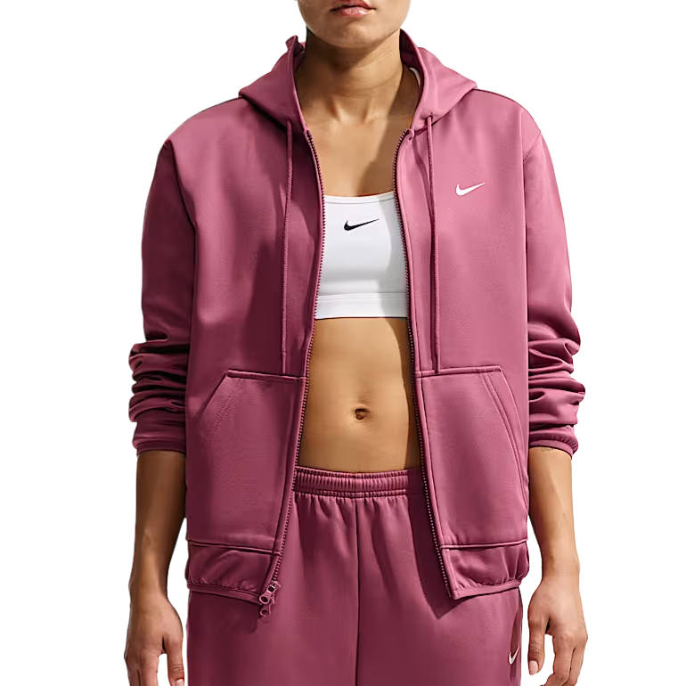 Nike Nike Therma FIT Sweatshirts Women's Pink Mist/White Hooded Non Detachable Moderate