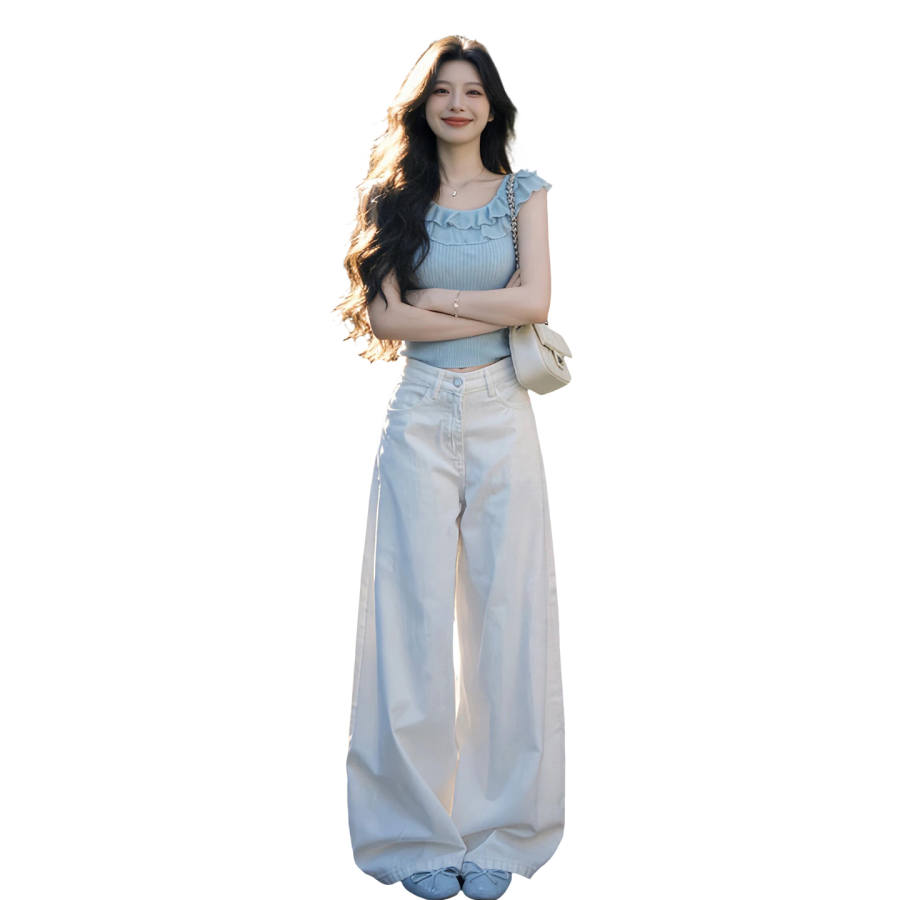 JBBCN JBBCN Casual Suits Women's Lettuce Edge Collar Thin