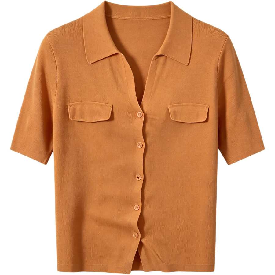 Sugarfunk Polo Shirts Women's Polo Collar Thin Straight Fit