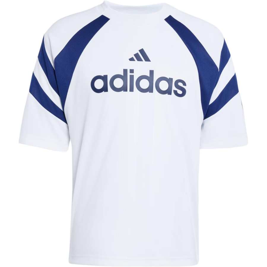 Adidas Adidas T Shirts Men's White Blue Crew Neck