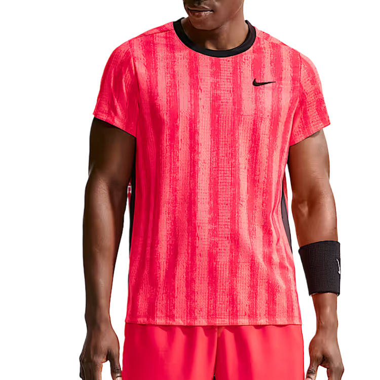 Nike Nike Court Victory Tennis Tops Men's Bright Red/Black/Black Crew Neck Moderate