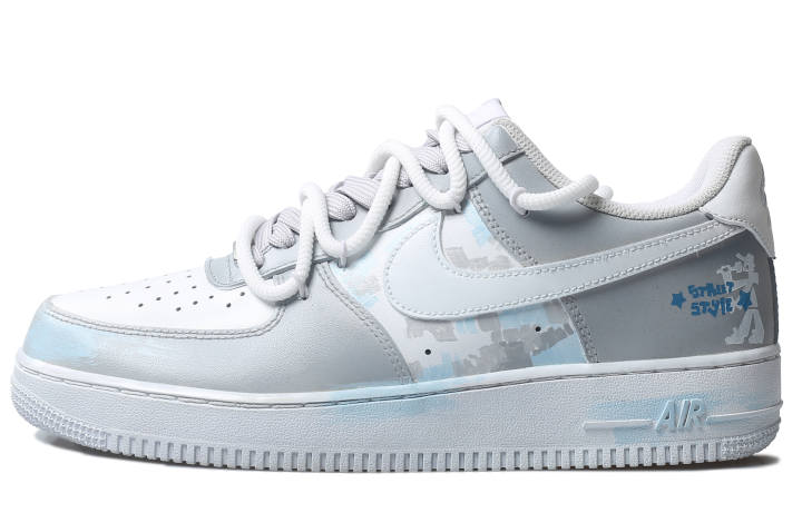 Nike Nike Air Force 1 Skateboard Shoes Men's Low Top Gray/White