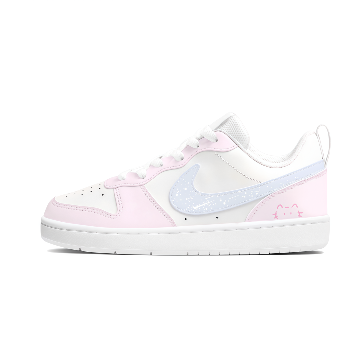 Nike Nike Court Borough Skateboard Shoes Women's Low Top Pink Blue