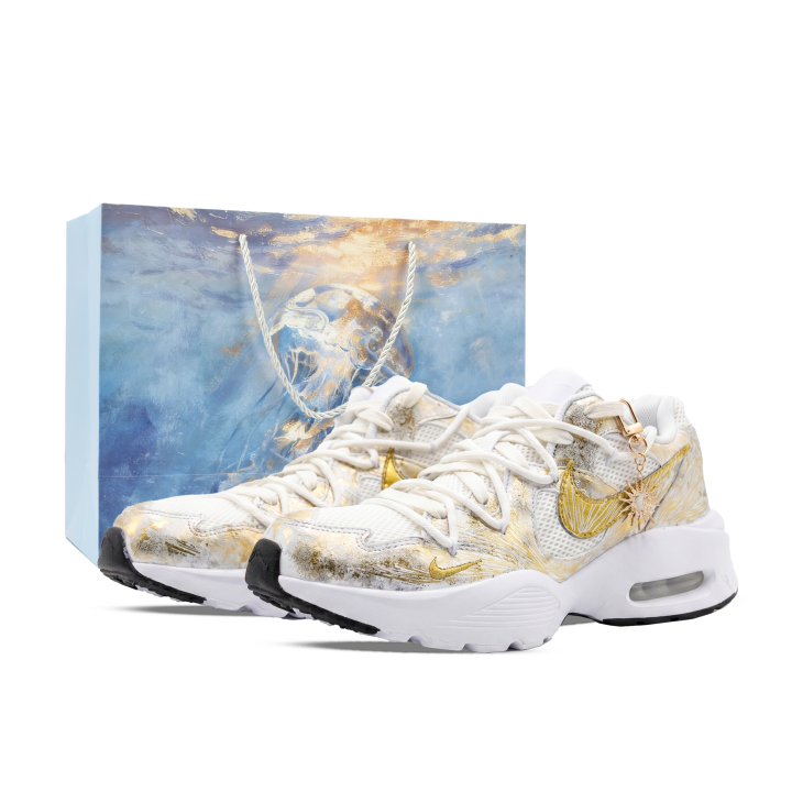 Nike Nike Air Max Fusion Skateboard Shoes Unisex Low Top White/Gold