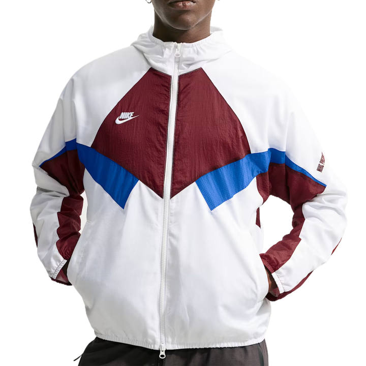 Nike Nike Jackets Men's Royal Blue/White/Mysterious Date Palm Green/White Hooded Non Detachable Moderate