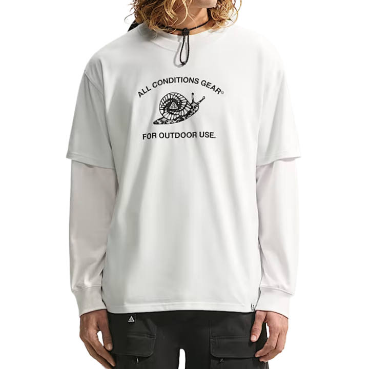 Nike Nike ACG Quick Dry T Shirts Men's Peak White Crew Neck Moderate