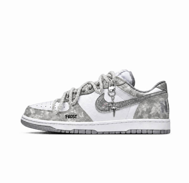 Nike Nike Big Skateboard Shoes Men's Low Top White/Gray