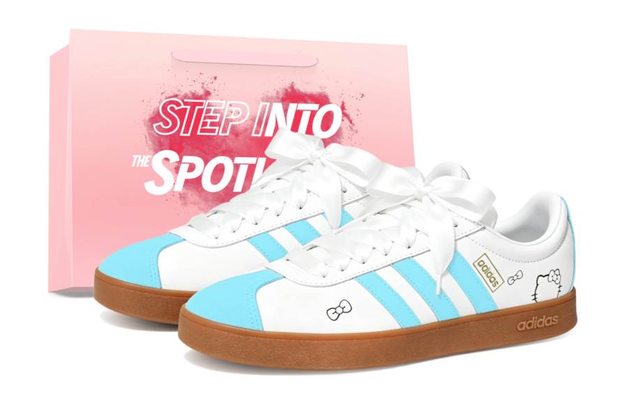 Adidas Adidas VL COURT 2.0 Skateboard Shoes Unisex Low Top Cyan