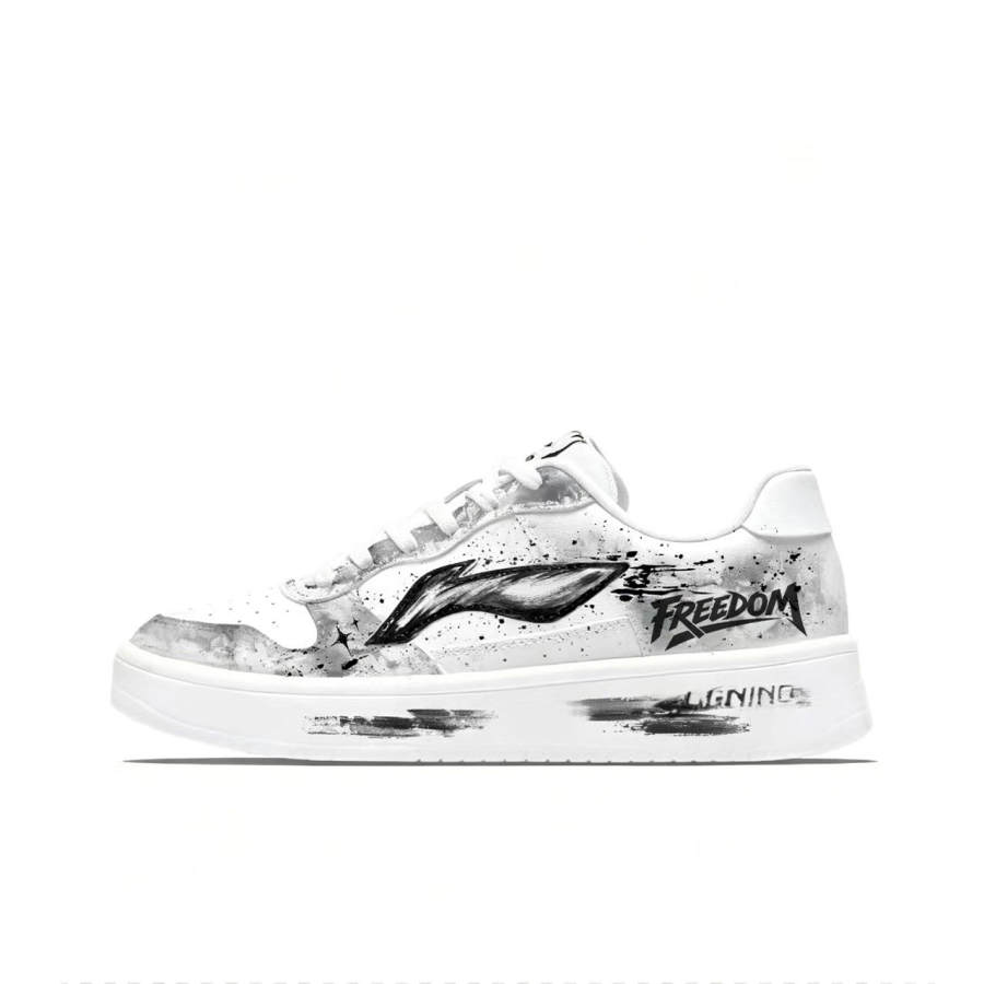 Li-Ning Li Ning Floating Boat Skateboard Shoes Unisex Low Top Black White Gray