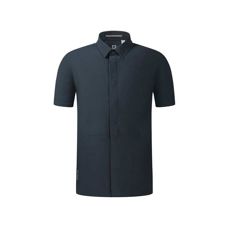FILA URBAN EXPLORE Shirts Men's Titanium Iron Lapel Moderate