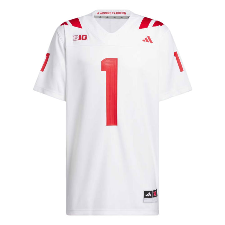 Adidas Adidas Soccer Jerseys Men's White/Team Power Red V Neck Moderate