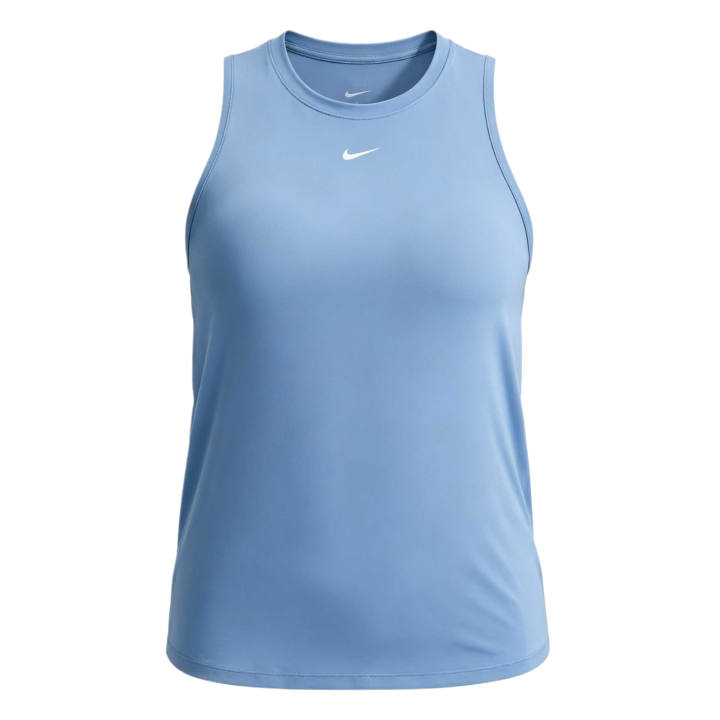 Nike Nike Dri Fit One Sleeveless Sports Shirts Women's Work Blue/White Crew Neck