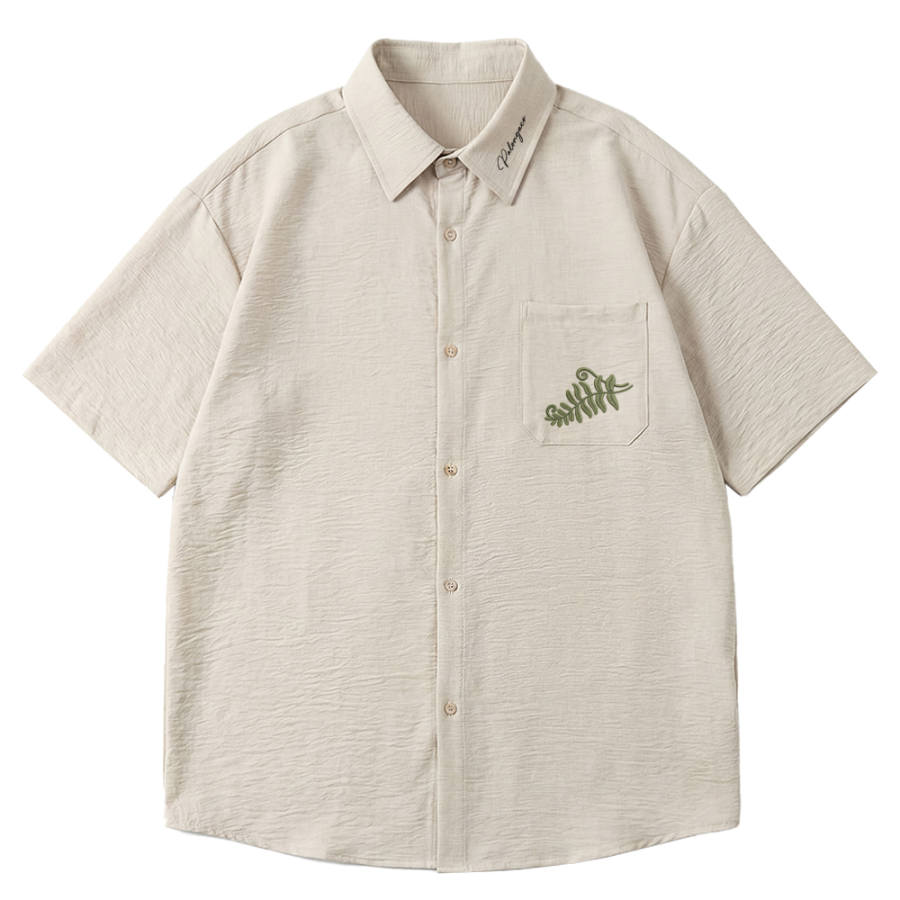 PAL ONGACO Shirts Unisex Lapel Moderate Straight Fit