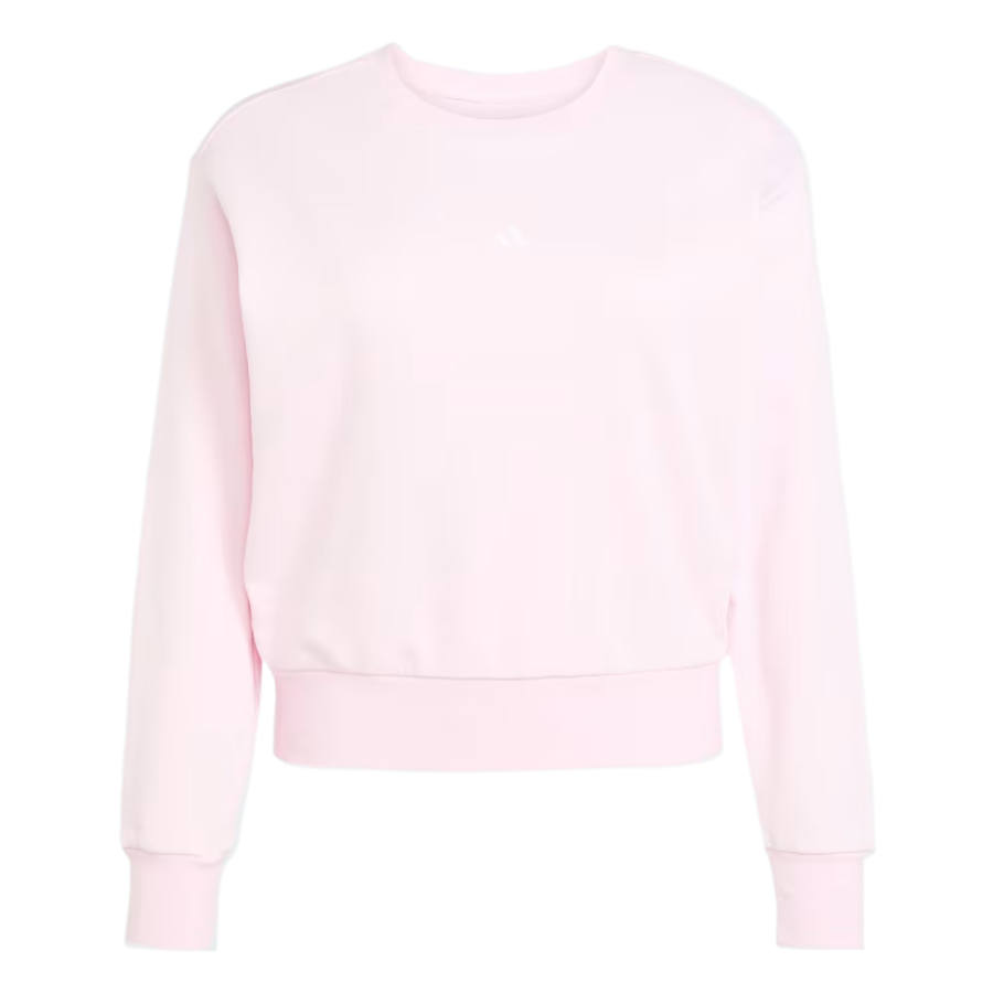 Adidas Adidas Sweatshirts Women's Transparent Pink/White Crew Neck Moderate Straight Fit