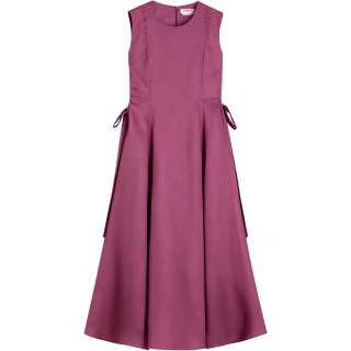 'S MAX MARA Sleeveless Dresses Women's Rose Red Crew Neck Moderate Long Skirt