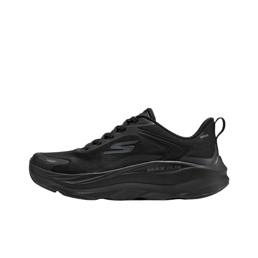 Skechers MAX RUN Running Shoes Men's Low Top All Black