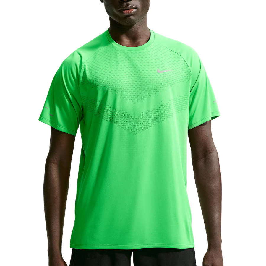 Nike Nike Dri FIT ADV Running T Shirts Men's Green Spark Crew Neck Moderate