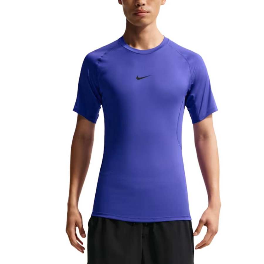 Nike Nike Pro T Shirts Men's Persian Purple/Black Crew Neck