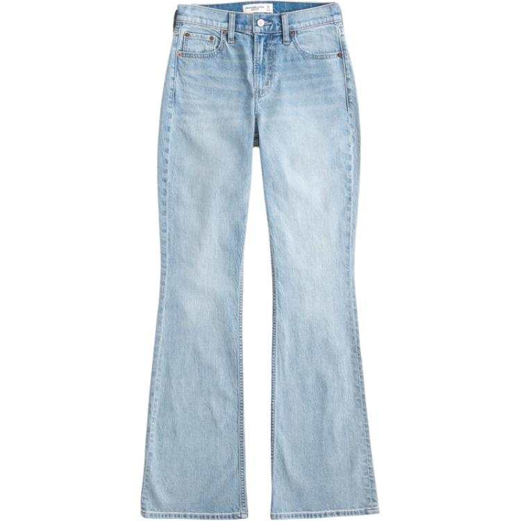 Abercrombie&Fitch Jeans Women's Light Blue Moderate Flared Pants