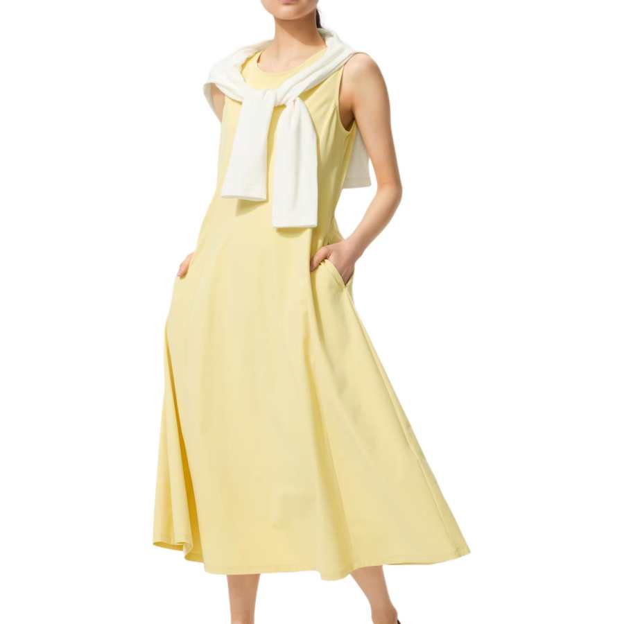 UNIQLO Sleeveless Dresses Women's Yellow Moderate