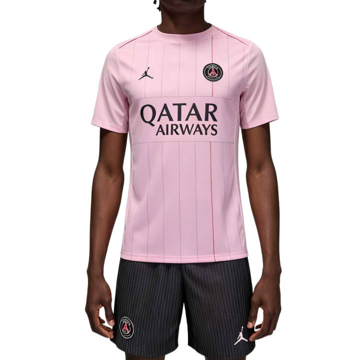 Jordan Jordan T Shirts Men's Pink Foam/Granular Gray/Dark Black Crew Neck Moderate
