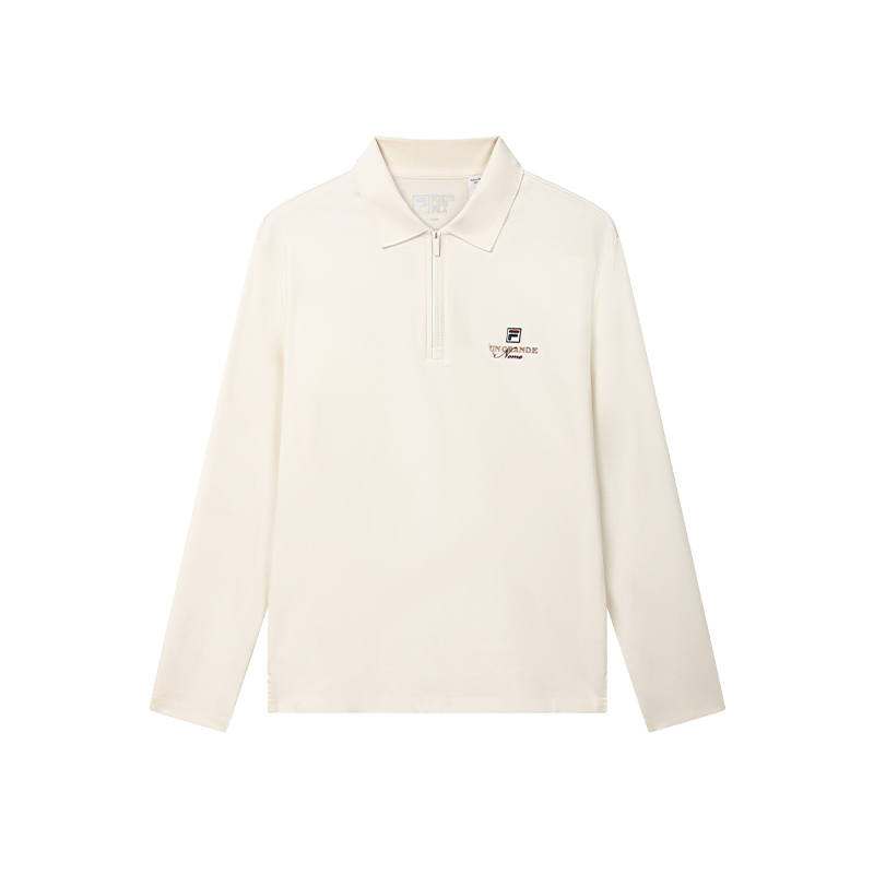 FILA Heritage Polo Shirts Men's Titanium White Polo Collar Moderate Straight Fit