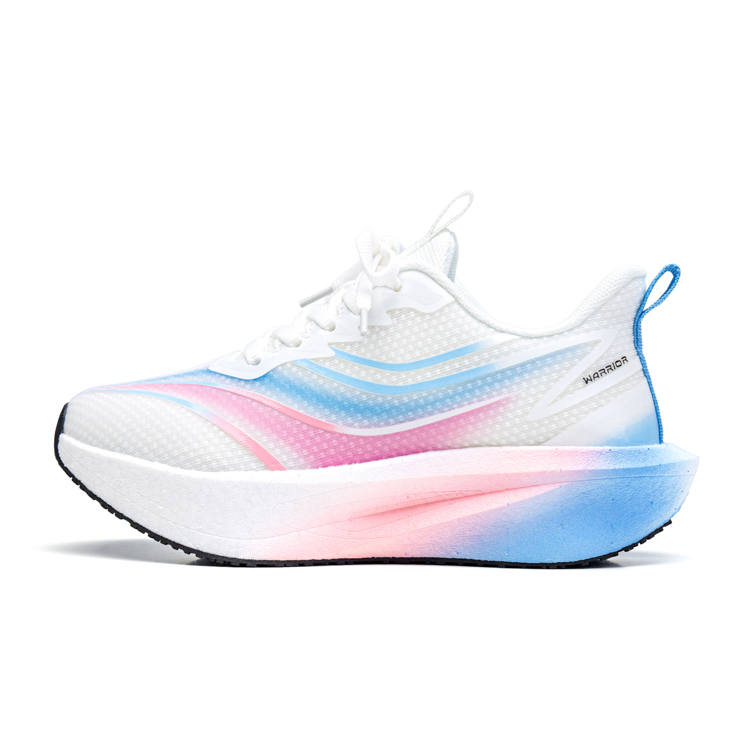 WARRIOR Running Shoes Women's Low Top White Blue Pink/Light Green Pink