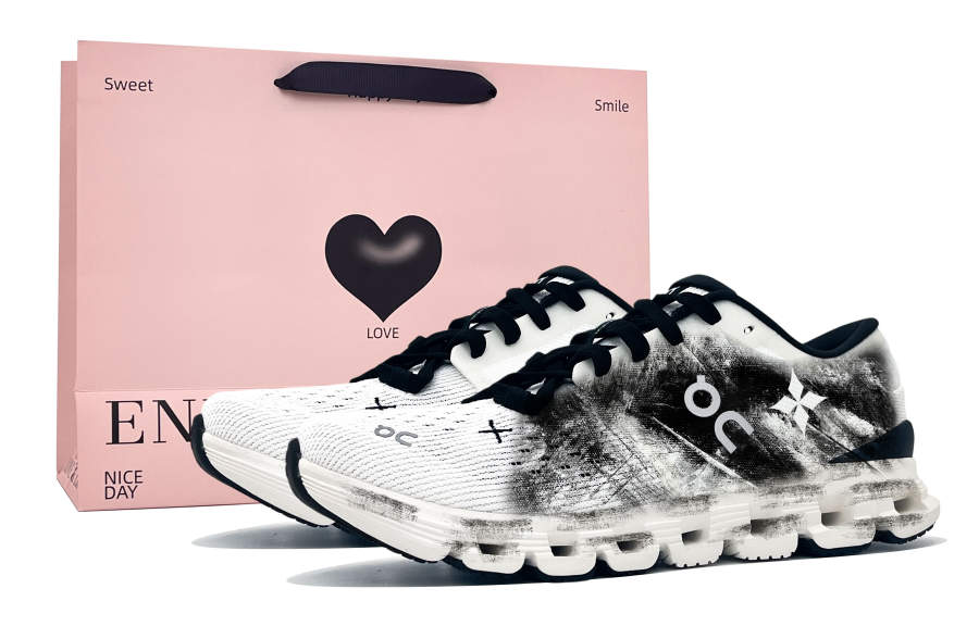 On Cloud X4 Running Shoes Unisex Low Top Black/White