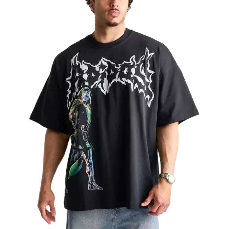 Adidas Adidas X MARVEL DOOM T Shirts Men's Black Crew Neck Moderate