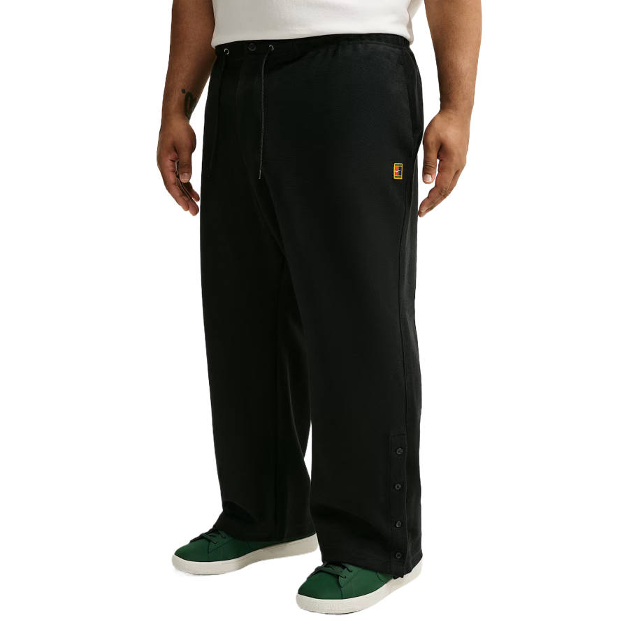 Nike Nike COURT HERITAGE Knitted Sweatpants Men's Black/Obsidian Black/Black/Black Moderate Straight Fit Pants