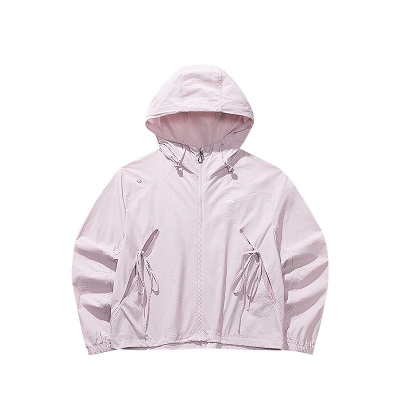 ANTA Life Collection Jackets Women's Soft Pink Hooded Non Detachable Moderate Straight Fit