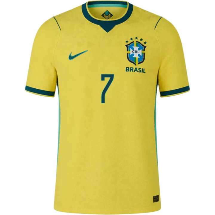 Nike Nike Brazil National Team Soccer Jerseys Men's Yellow Crew Neck