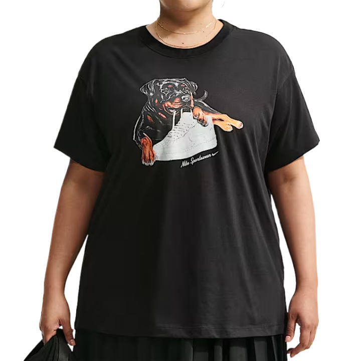 Nike Nike Sportswear T Shirts Women's Black Crew Neck Moderate